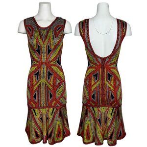 Herve Leger Danika Dress S Cayennecom Geometric Knit
